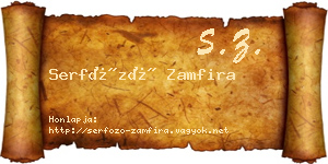 Serfőző Zamfira névjegykártya